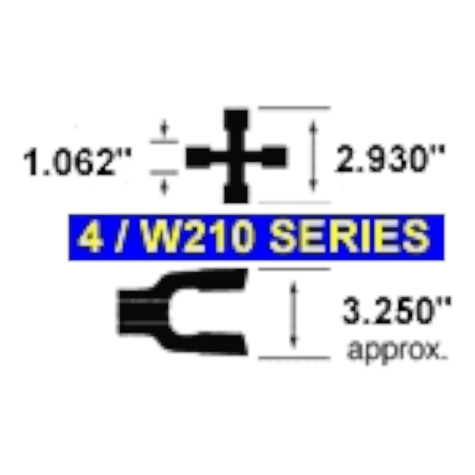 Series 4, W210 and W2300 Outer Lemon Tube Yoke (1.625" Dia Tube) – Part # A21241