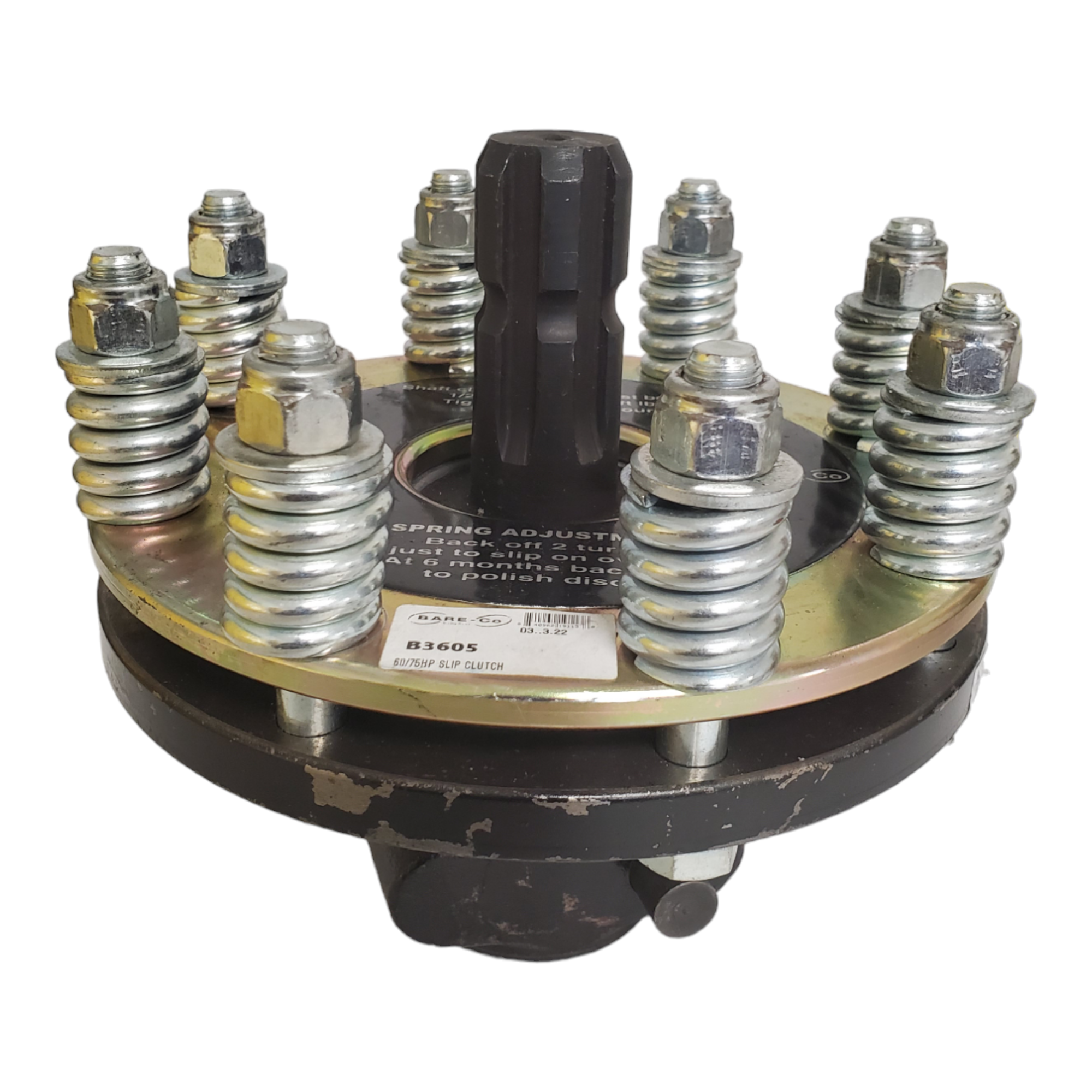 60 HP Slip Clutch With 1 3/8" 6 Splines Female And 1 3/8" 6 Splines Male – Part # B3605