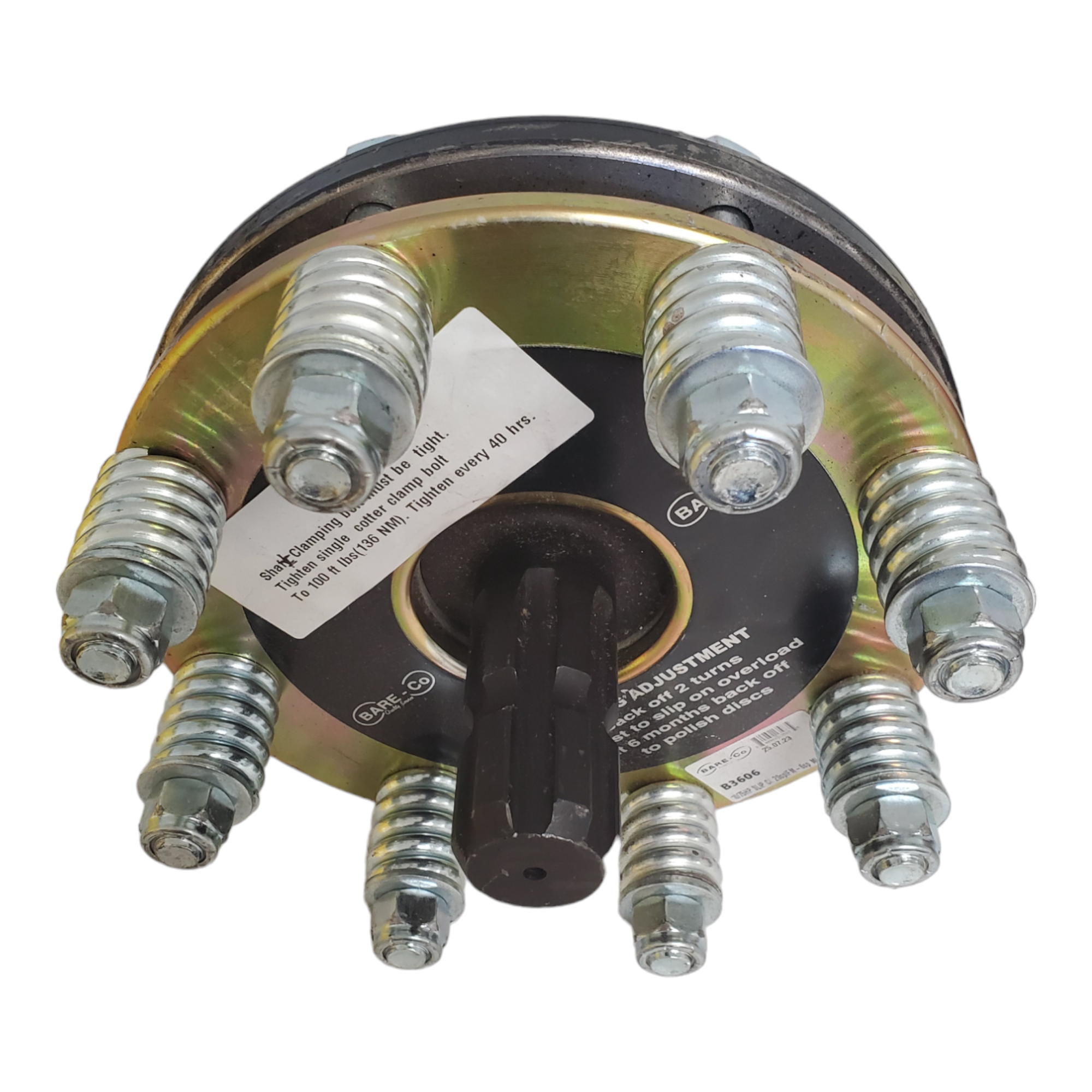 60 HP Slip Clutch With 1 3/4" 20 Splines Female And 1 3/8" 6 Male Splines – Part # B3606