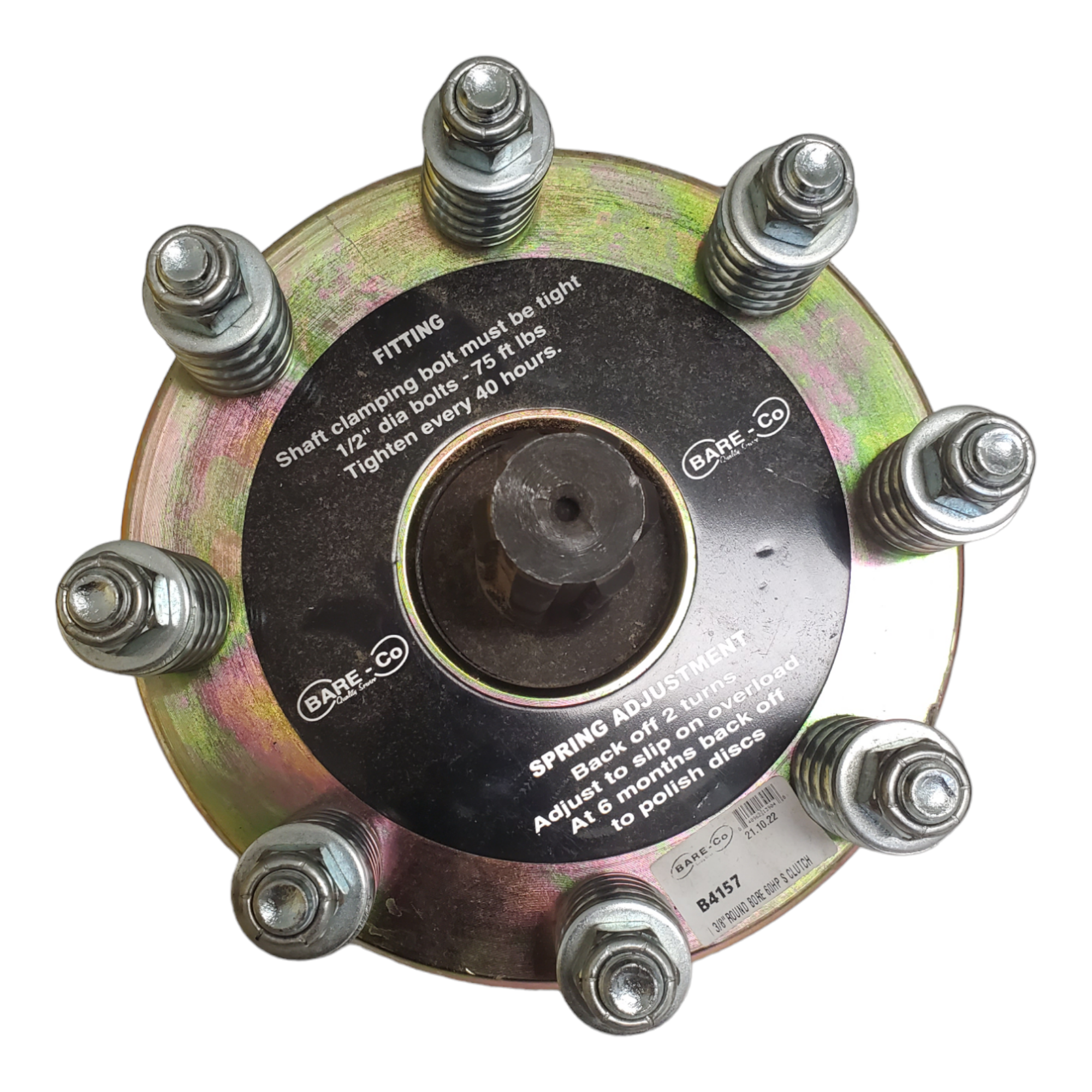 60 HP Slip Clutch With 1 3/8" Round Female And 1 3/8" 6 Male – Part # B4157