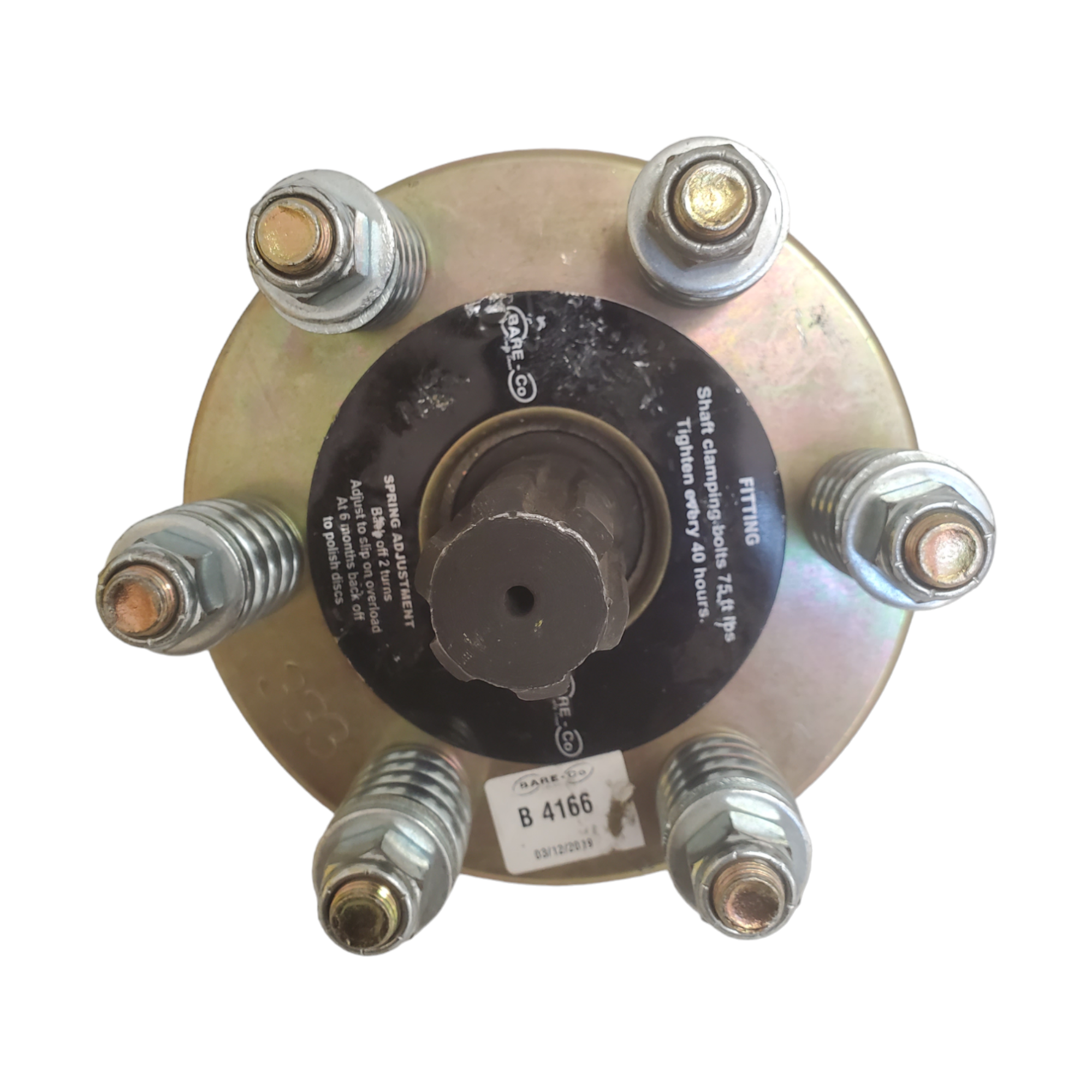 40 HP Slip Clutch with 1 1/4" Round Bore Female and 1 3/8" 6 Splines Male – Part # B4166