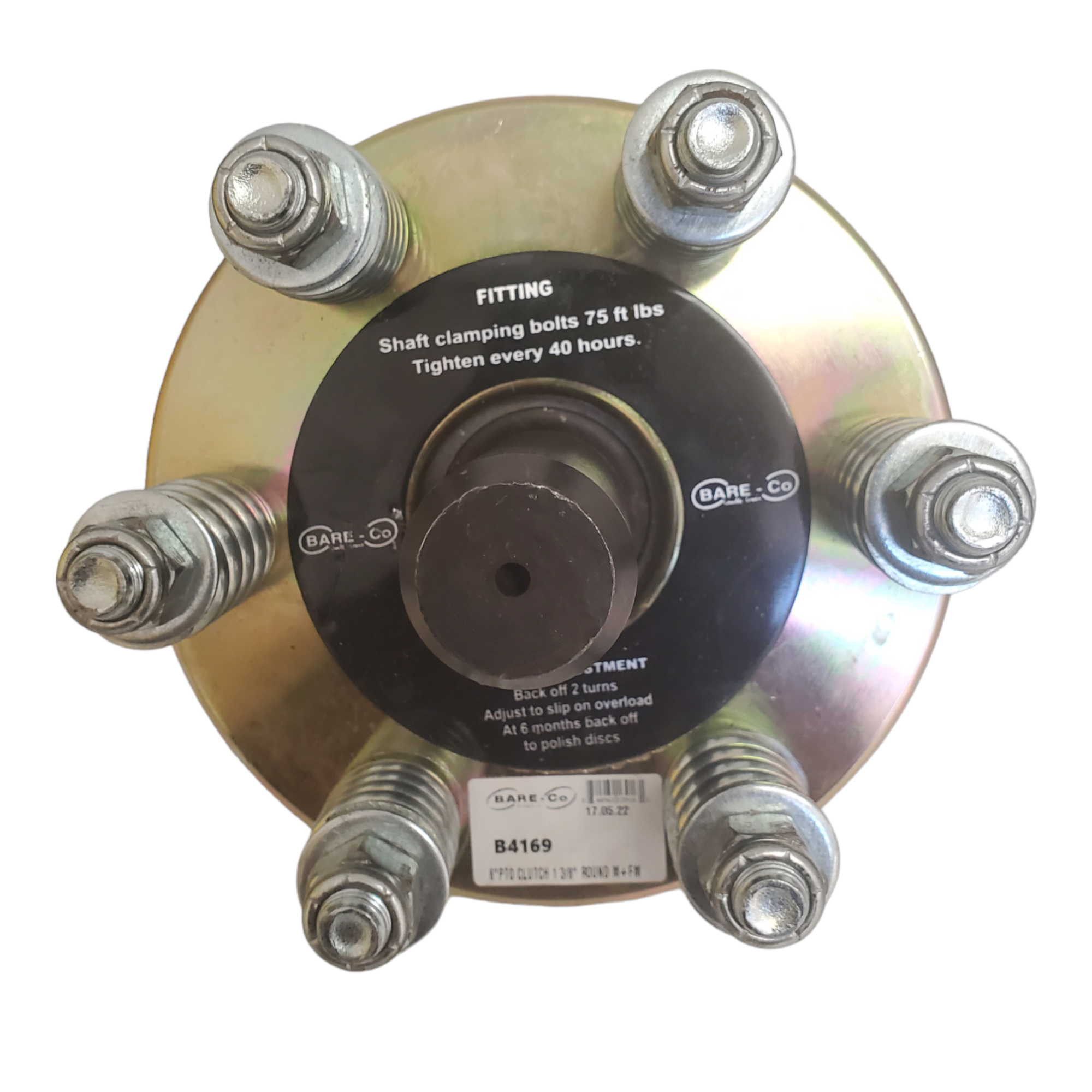 40 HP Slip Clutch With 1 3/8" Round Female And 1 3/8" Round Male – Part # B4169