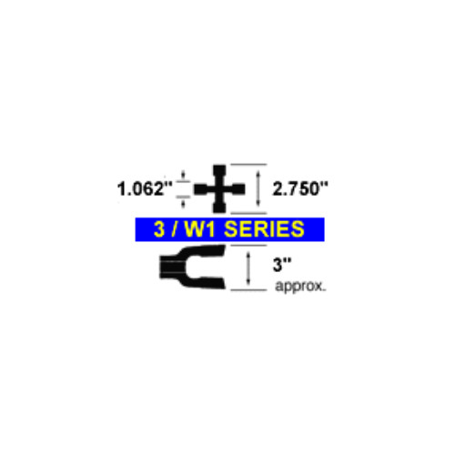 1 3/8" 6 Splines PTO End Yoke Series 3 / W1 – Part # A311138