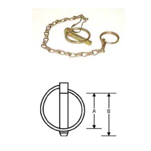 9/64" Wire Lynch Pin With Chain – Part # B151