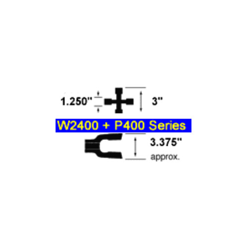 1 3/8" Round Bore PTO End Yoke Series W2400 + P400 – Part # AE035335