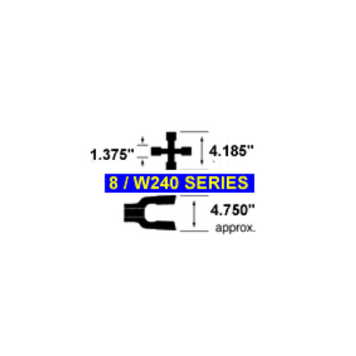 Yoke Type Slip Clutch 1 3/8" 6 Spline Series 8 – Part # AC8242538