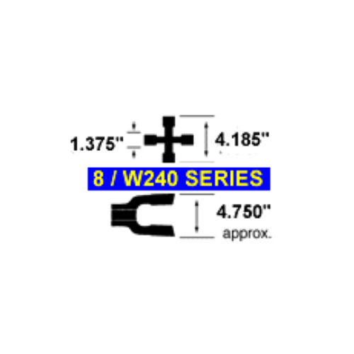 Yoke Type Slip Clutch 1 3/8" 21 Spline Series 8 – Part # AC8242521