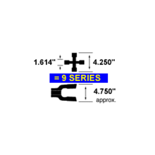 1 3/8" 21 Splines PTO End Yoke Series 9 – Part # A900121