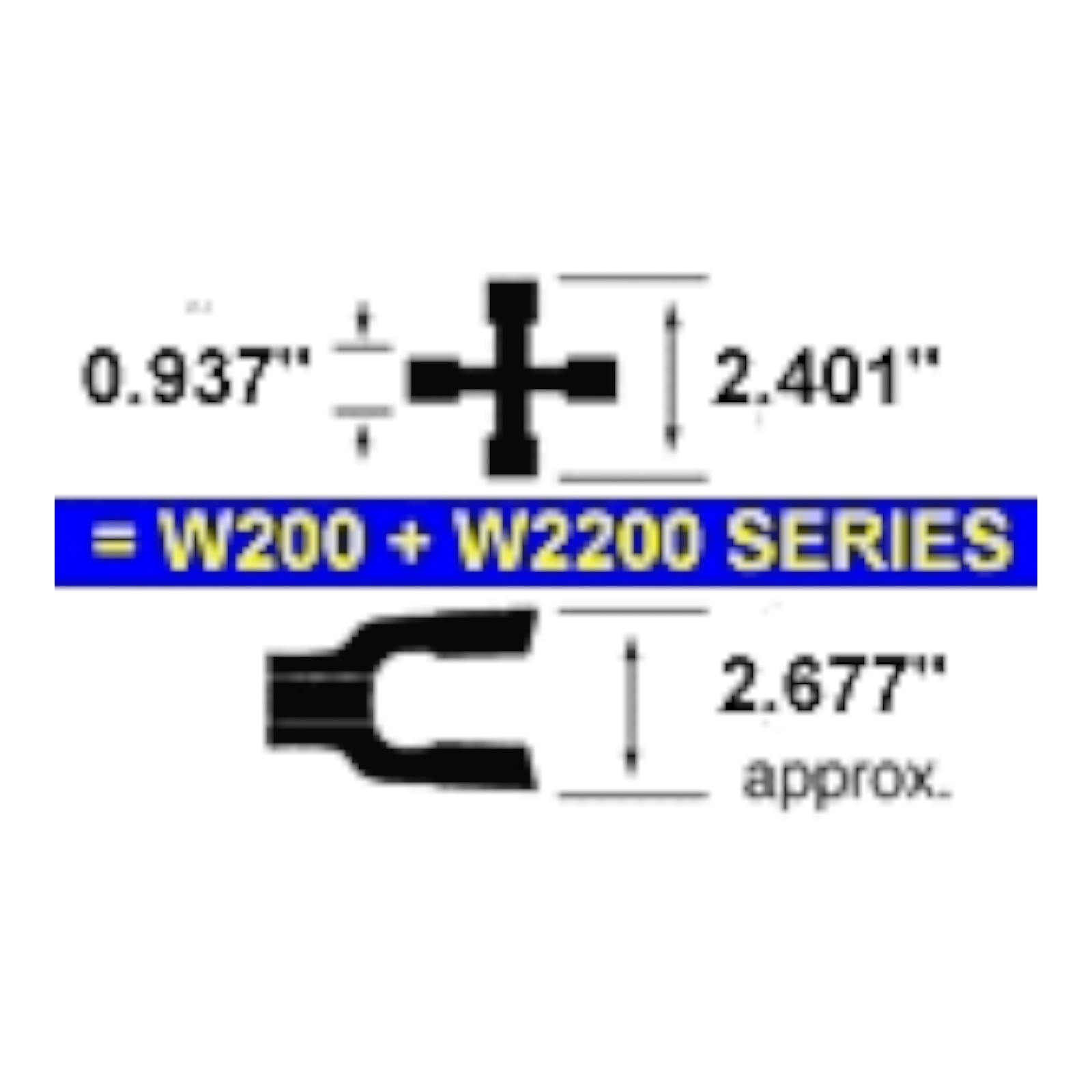 Series W200 and W2200 Outer Lemon Tube Joint with 1 3/8-6 Spline Yoke (1.625" Dia. Tube) – Part # A20002