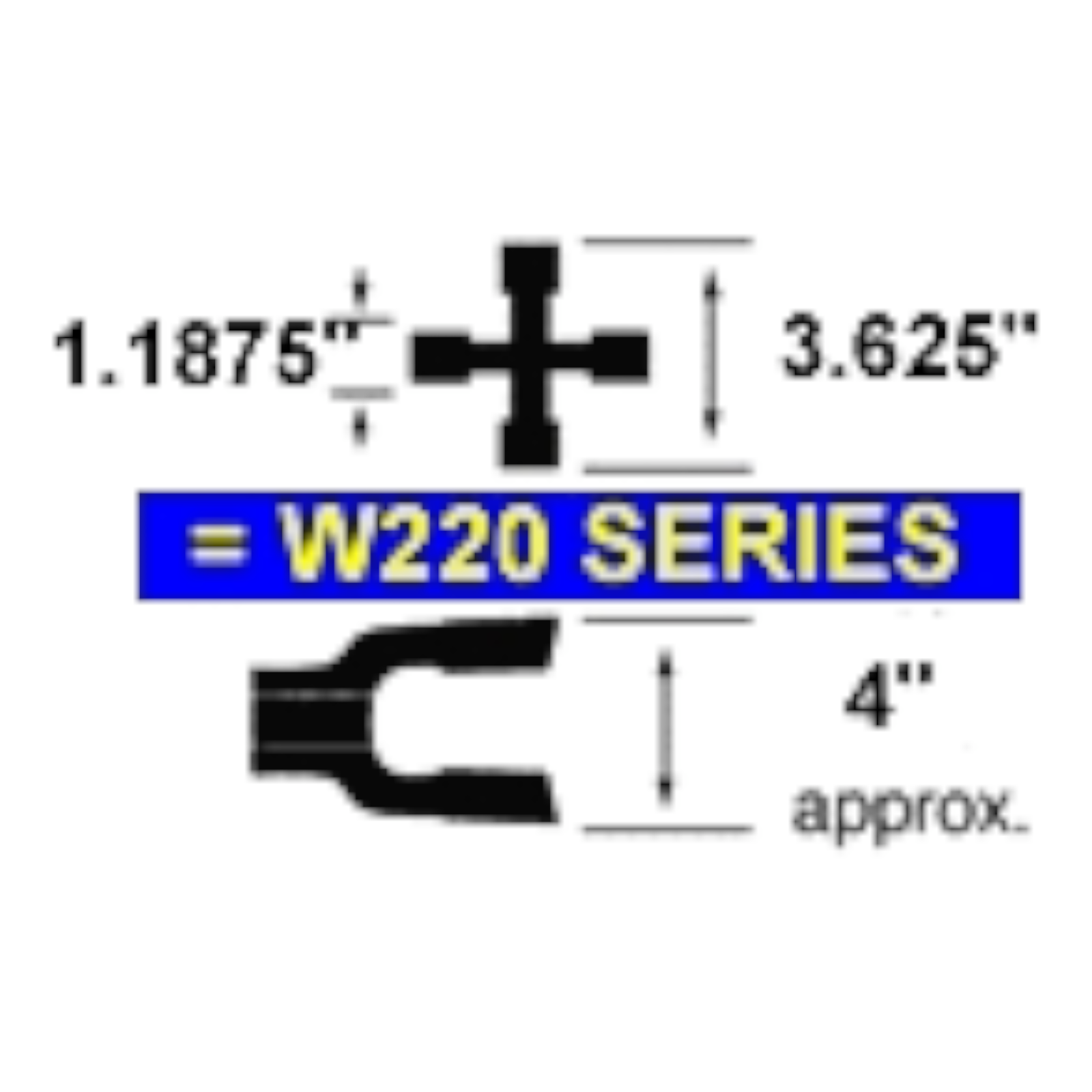 Series W220 Inner Lemon Tube Yoke (1.875" Dia ) – Part # A22239